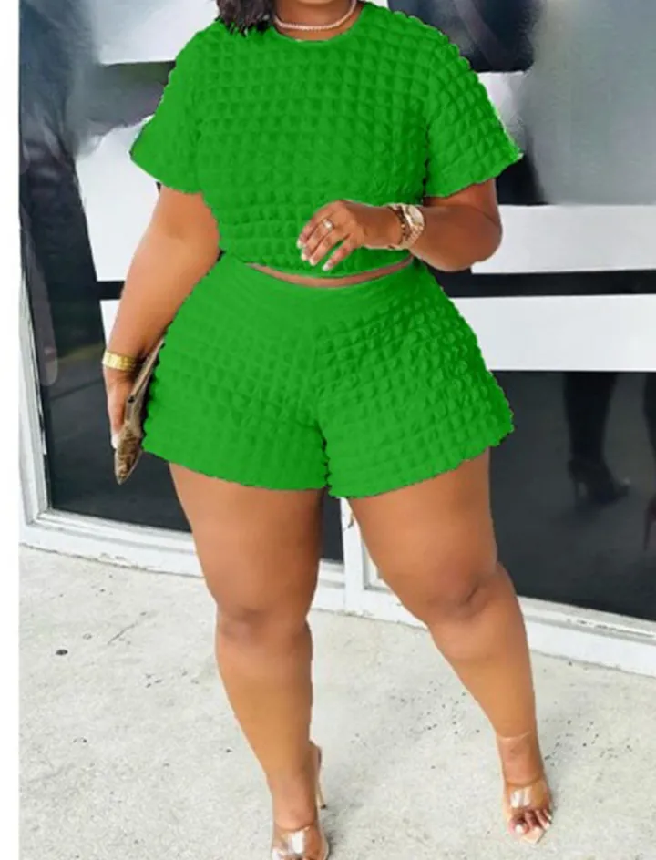 Two Piece Short Sleeve Top Shorts