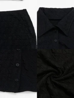 Two Piece Sleeveless Crop Top Miniskirts