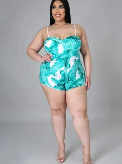 Two Piece Sleevelesss Mesh Dress Romper