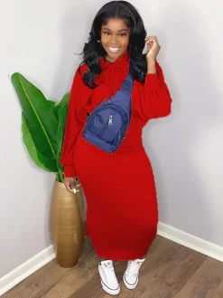 Two Pieces Scoop Neck Rib Crop Top Bodycon Skrit