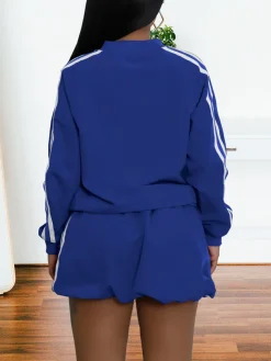 Two Pieces Sideline Long Sleeve Jacket Skirt Set