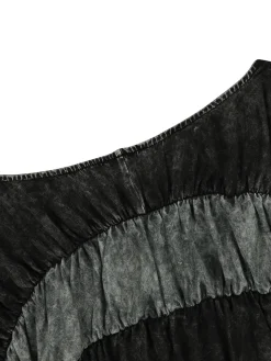 Two Pieces Solid Color Ruched Pants Set