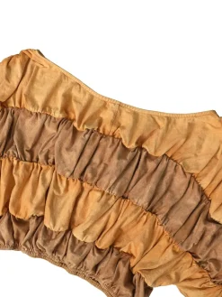 Two Pieces Solid Color Ruched Pants Set