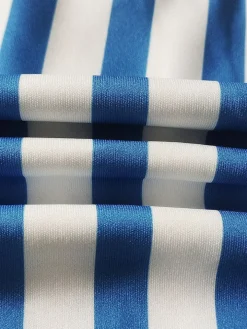 Two Pieces Striped Crop Top Wide Leg Pants