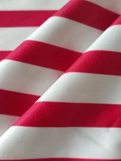 Two Pieces Striped Crop Top Wide Leg Pants