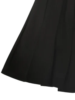 Two-Piece Blazer Shirt Collar Pleated Skirt Set