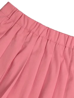 Two-Piece Blazer Shirt Collar Pleated Skirt Set