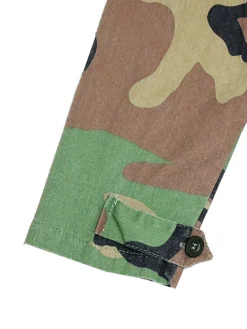 Two-Piece Camouflage Print Long Sleeve Midi Skirt Set