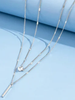 Two-Piece Double Layer Necklace Set