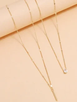 Two-Piece Double Layer Necklace Set