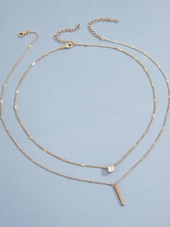 Two-Piece Double Layer Necklace Set
