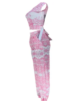 Two-Piece Print Pants Set