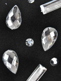 Two-Piece Rhinestone Skirt Set