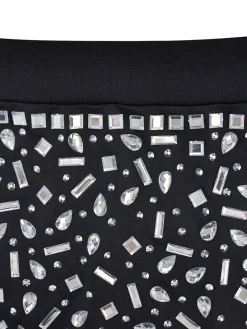Two-Piece Rhinestone Skirt Set