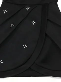 V Neck Backless Rhinestone Party Dress