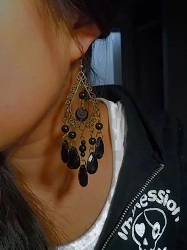 Vintage Baroque Hollow Out Drop Earring