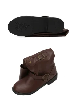 Vintage Buckle Belted Boots