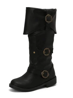 Vintage Buckle Belted Boots