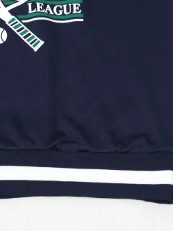 Vintage Tennis Print Sweatshirt Pleated Skirt Set