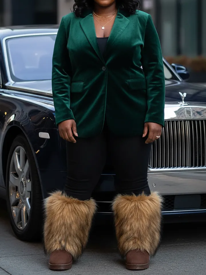 Y2K Fur Platform Mid-Calf Winter Boots