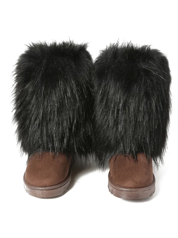 Y2K Fur Platform Mid-Calf Winter Boots