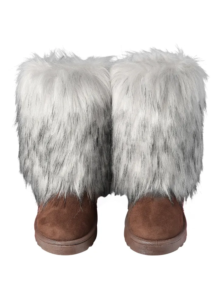 Y2K Fur Platform Mid-Calf Winter Boots
