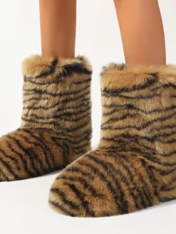 Y2K Furry Mid-Calf Winter Boots