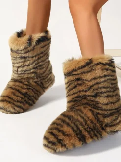 Y2K Furry Mid-Calf Winter Boots