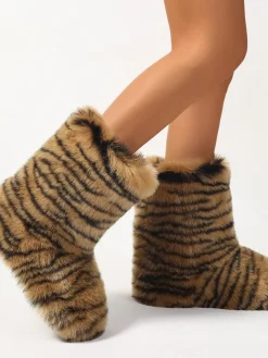 Y2K Furry Mid-Calf Winter Boots