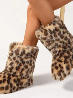 Y2K Furry Mid-Calf Winter Boots
